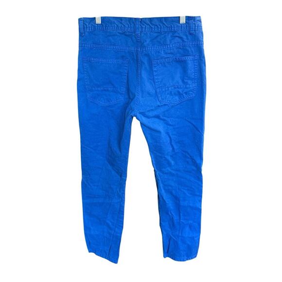 Focus Jeans Men's Royal Blue Distressed Y2K Zippers 32x30 Skinny Streetwear - Picture 4 of 10